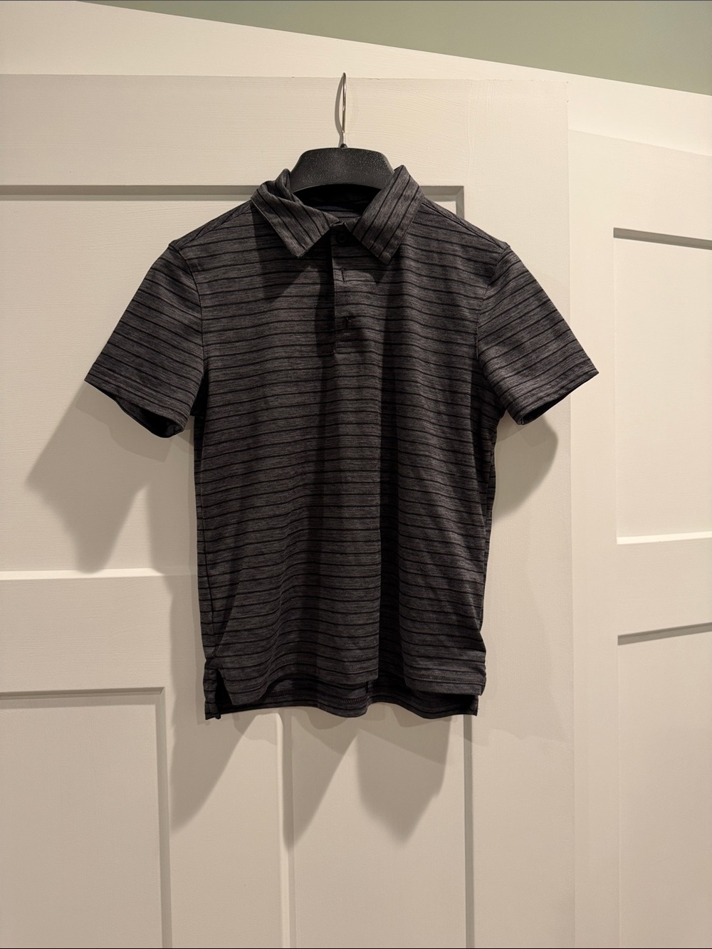all in motion Black and Gray Kids Striped Polo Shirt